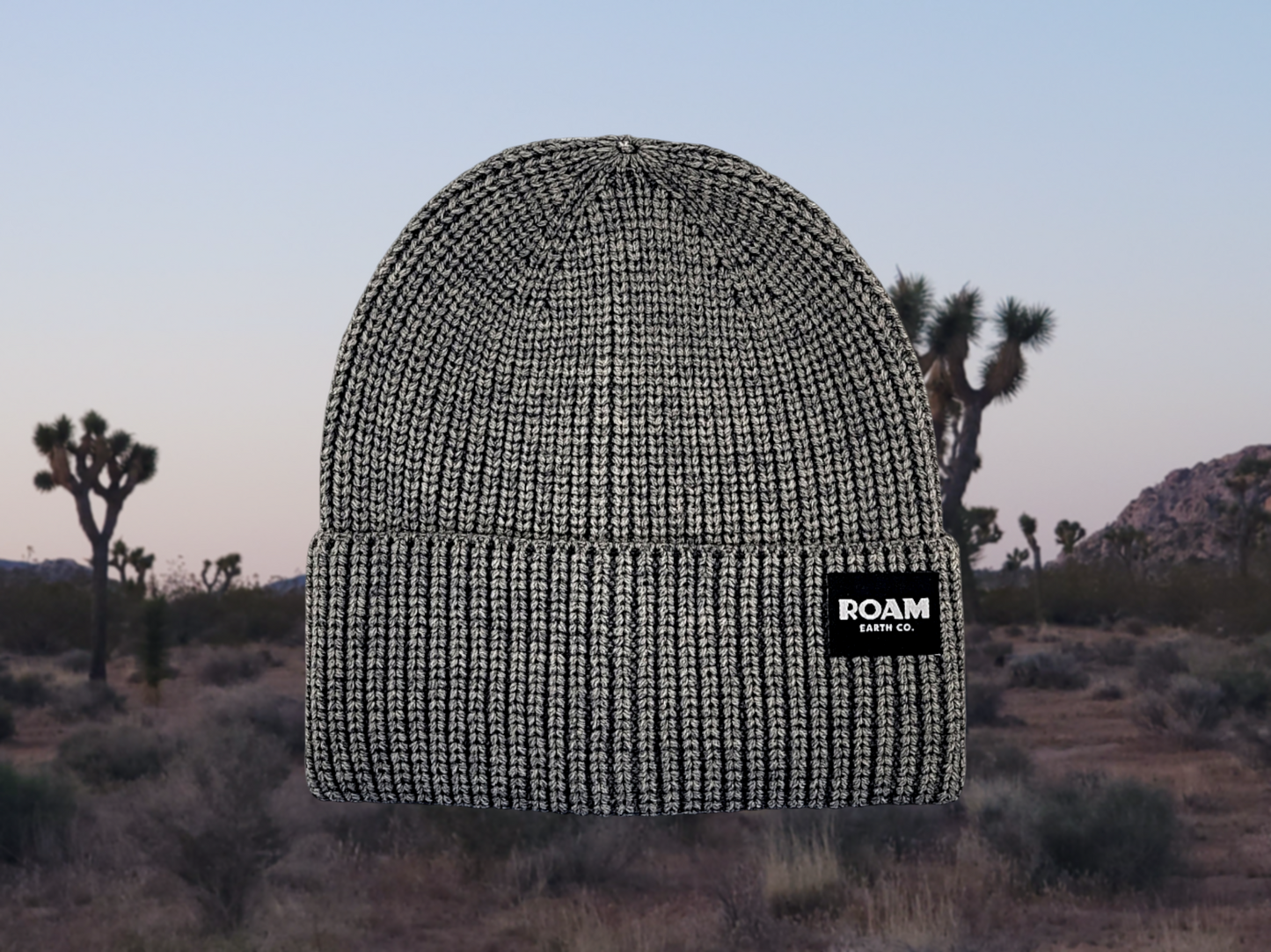 Classic Ribbed Knit Merino Wool Grey Beanie