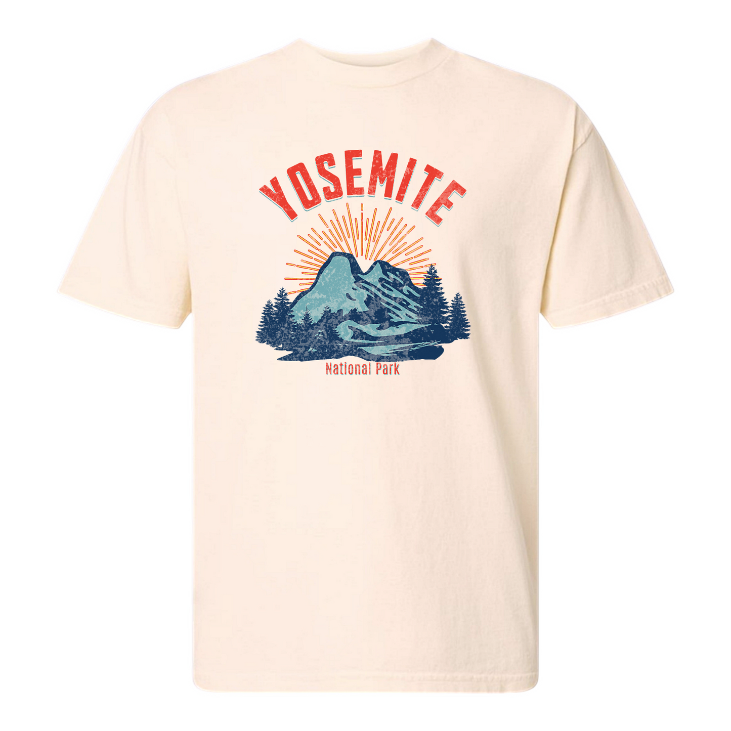 Camiseta blanca vintage del Parque Nacional de Yosemite