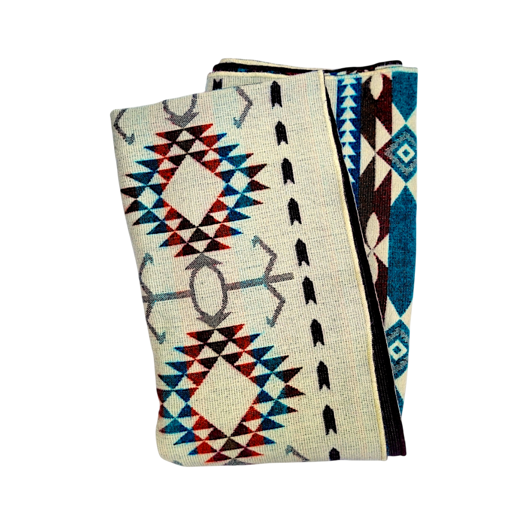 Rocky Mountain Alpaca Wool Reversible Pattern Blanket