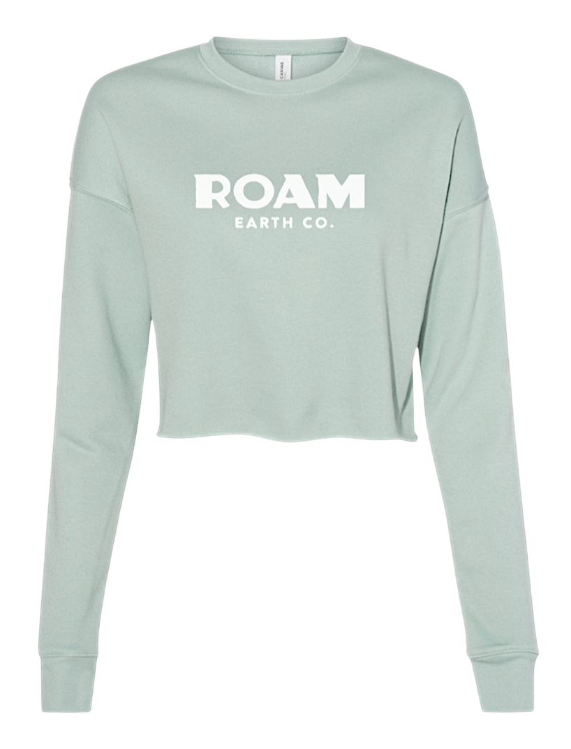 Women's Roam Earth Co Crop Fleece Crew Seafoam