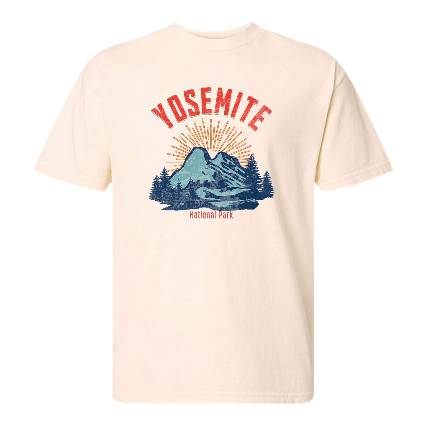 Camiseta blanca vintage del Parque Nacional de Yosemite