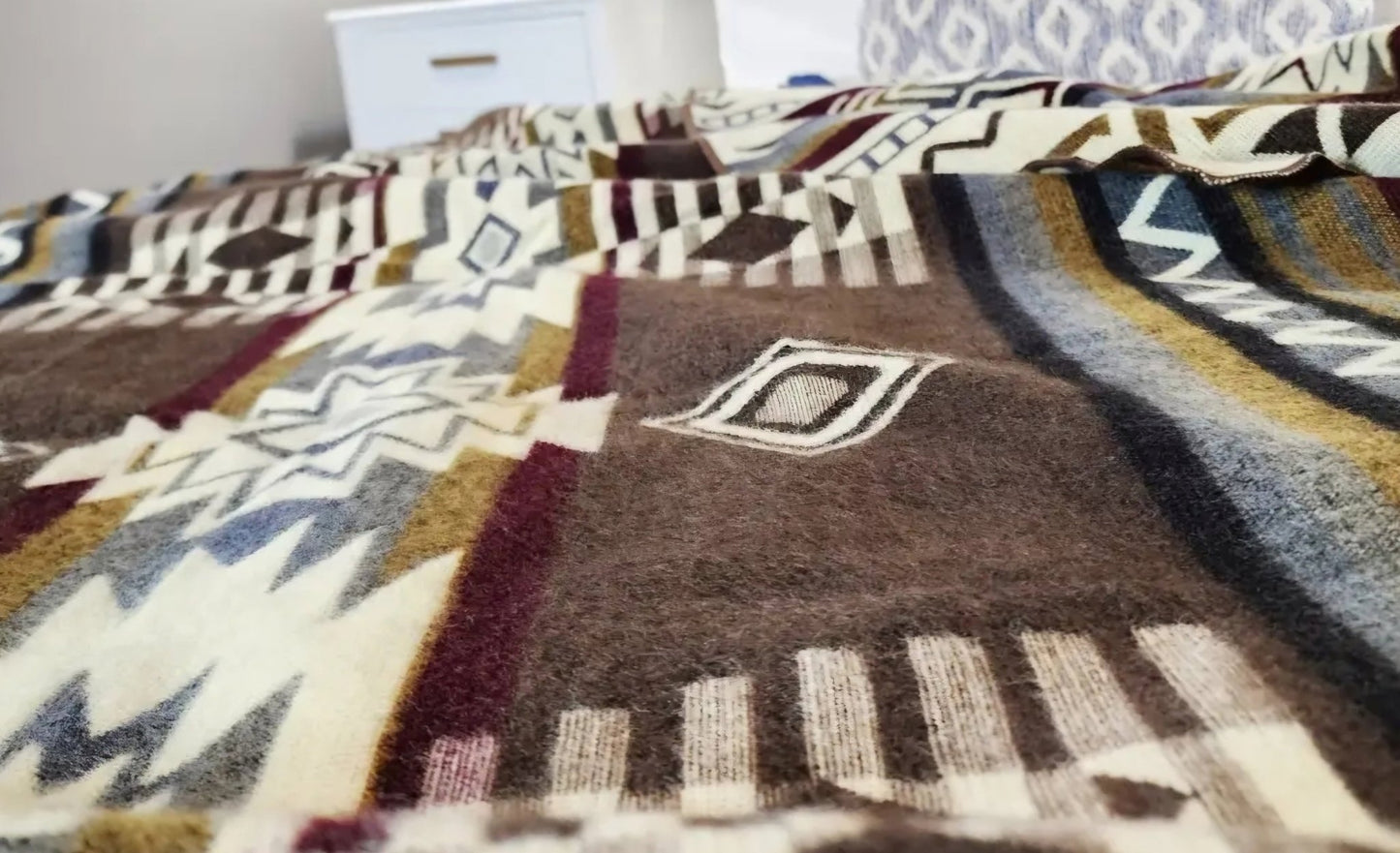 Grand Canyon Brown Alpaca Wool Adventure Blanket - Roam Earth Co.