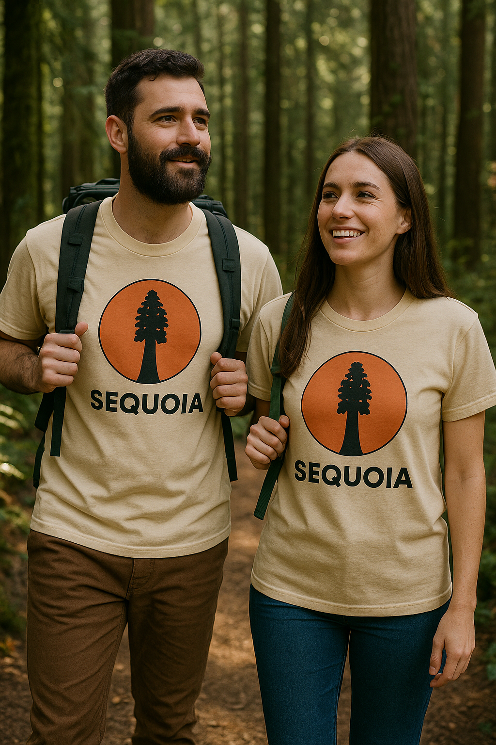 Sequoia Natural White Unisex Crew Neck T-Shirt