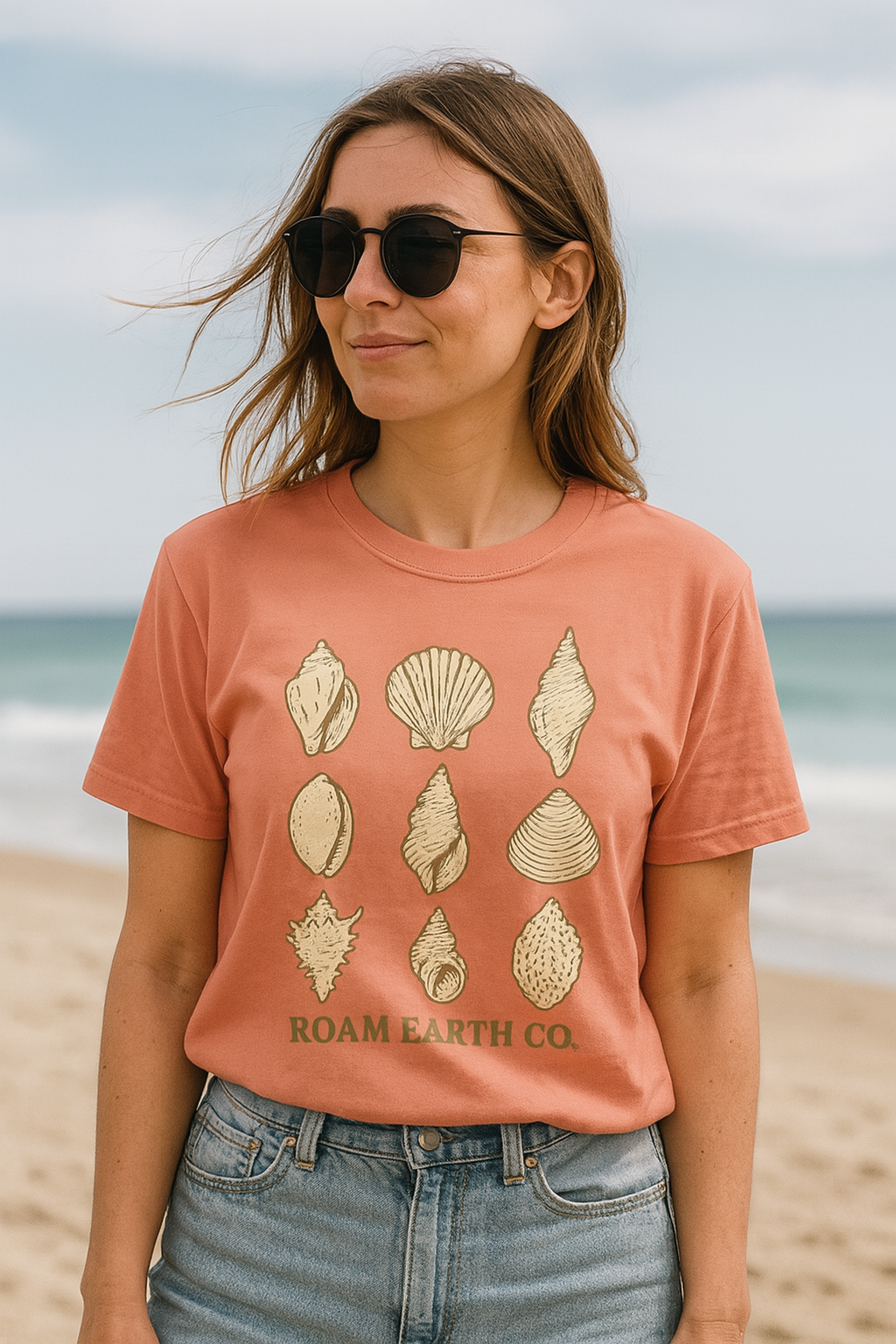 Seashells Coral Unisex Crew Neck T-Shirt