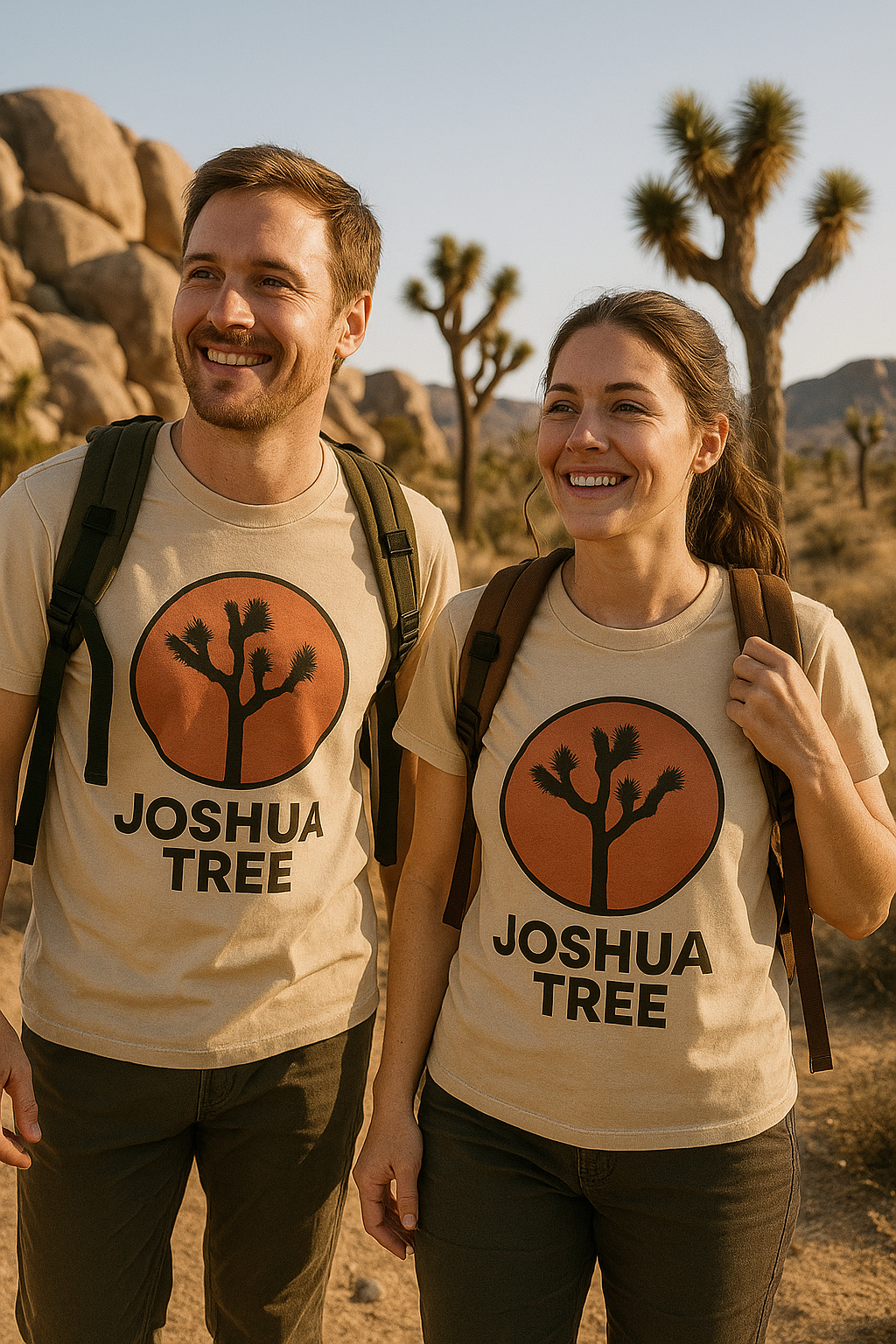 Joshua Tree Natura White Unisex Crew Neck T-Shirt