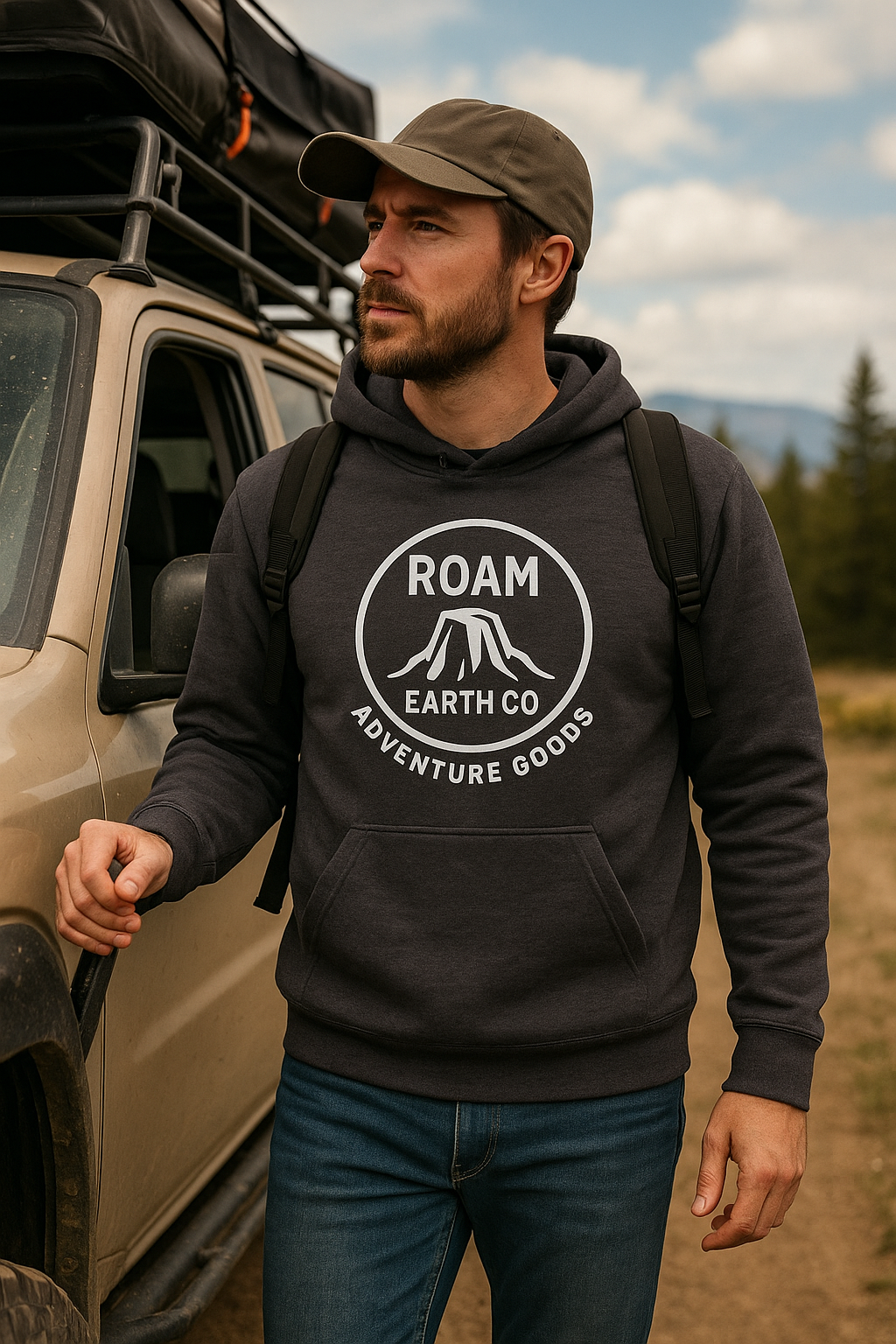 Half Dome Roam Adventure Goods Charcoal Gray Hoodie