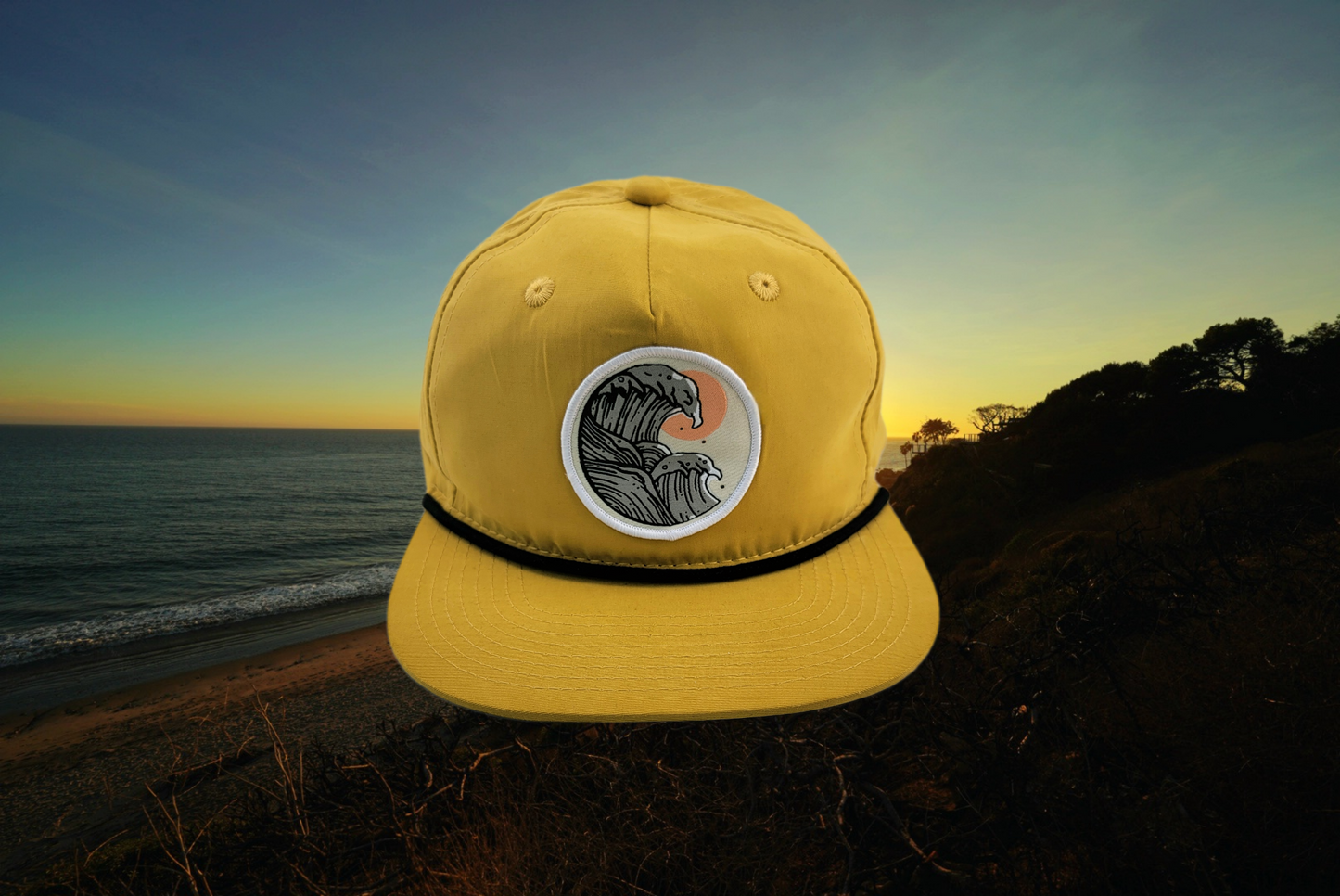 Gorra de cuerda ondulada de la costa oeste