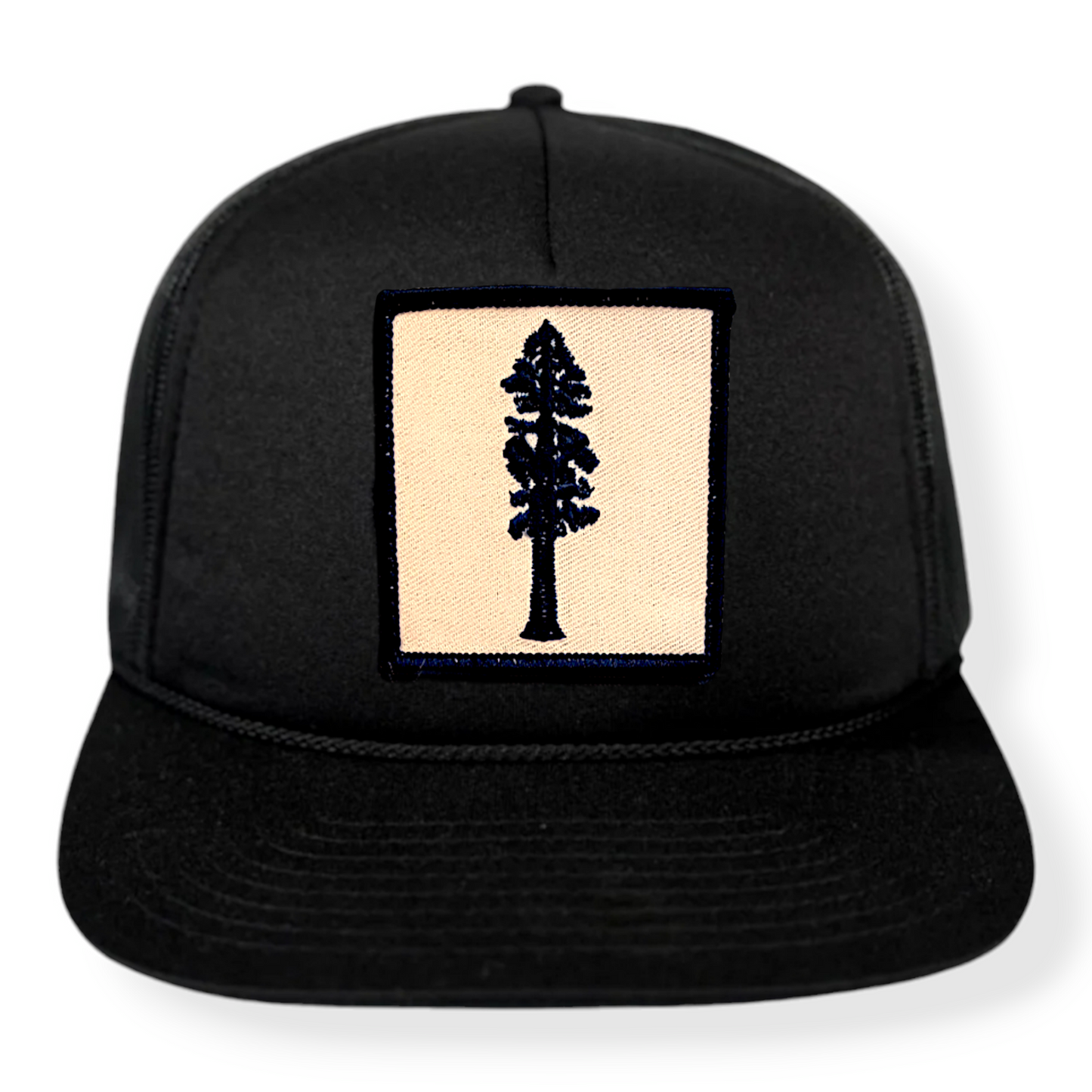 Sequoia Black Trucker Snapback Cap