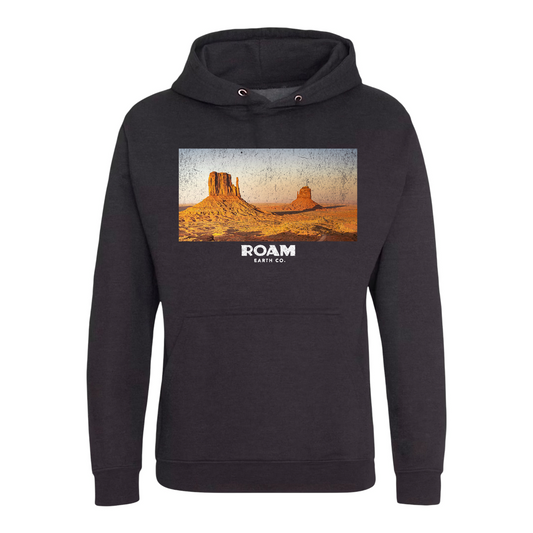 Sudadera con capucha negra vintage de Monument Valley