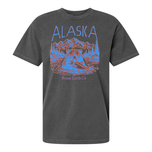 Alaska Wilderness Vintage Black Tee