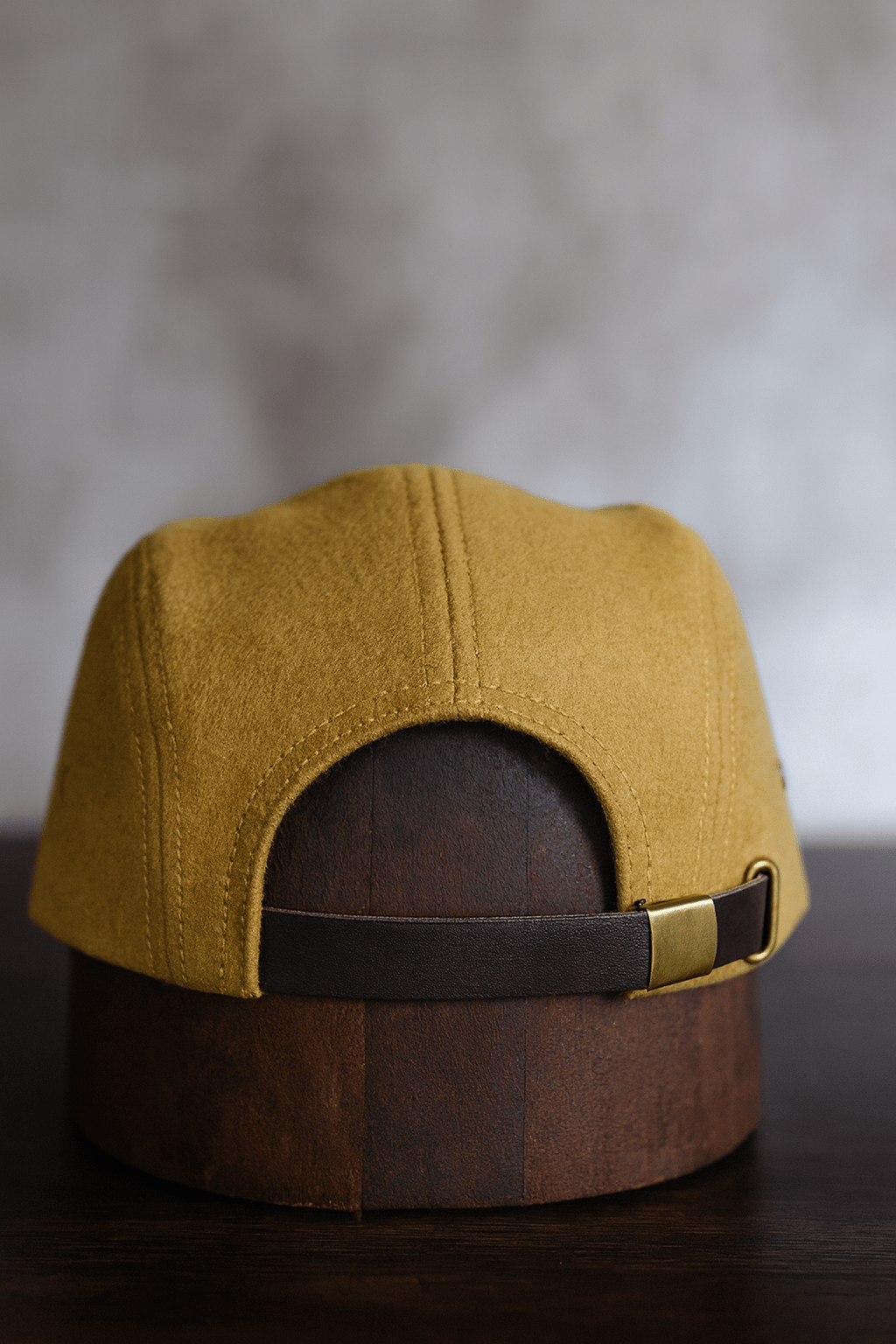 5 - Panel Camper Vintage Wool Mountain Cap - Two - Tone Tan & Turquoise - Roam Earth Co.