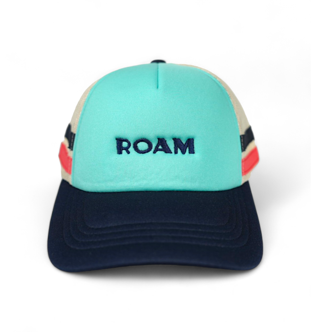 Womens ROAM Striped Trucker Cap