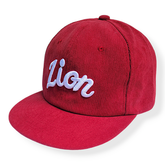 Gorra snapback sin estructura de pana roja Zion