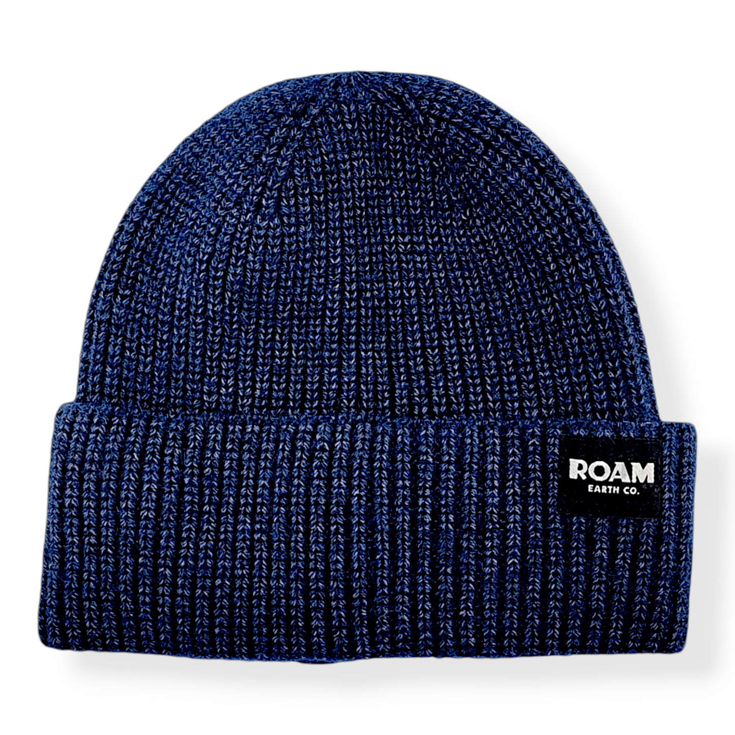 Classic Ribbed Knit Merino Wool Navy Beanie