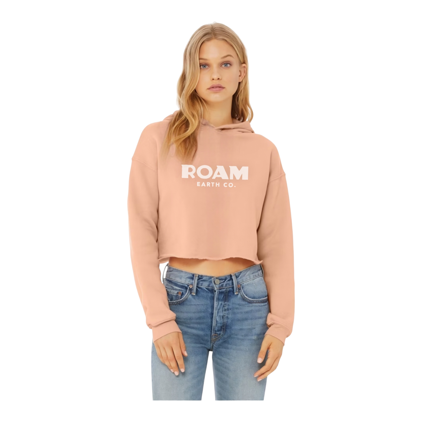 Sudadera con capucha de polar corta Roam Earth Co para mujer