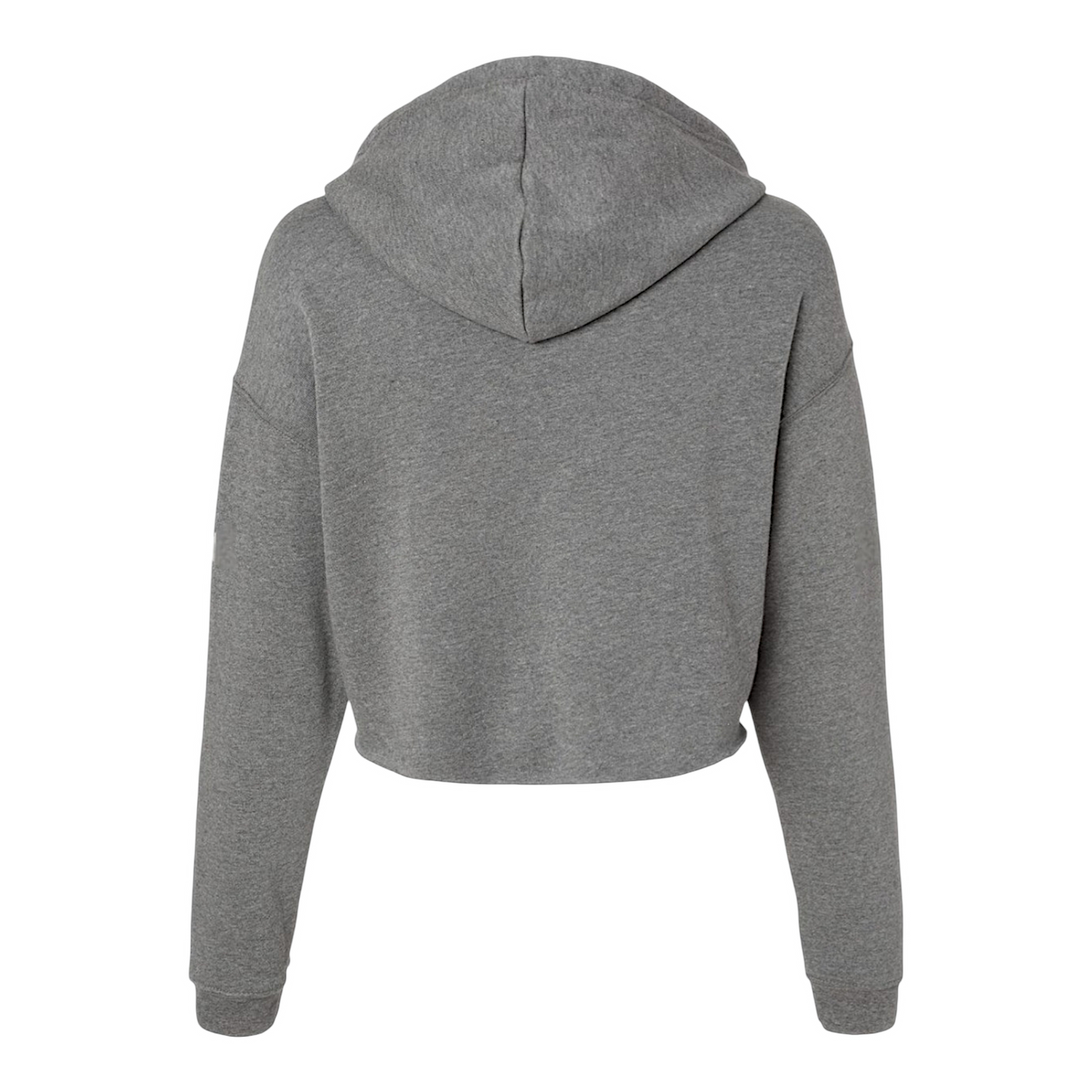 Sudadera con capucha de polar corta Roam Earth Co para mujer en gris jaspeado oscuro