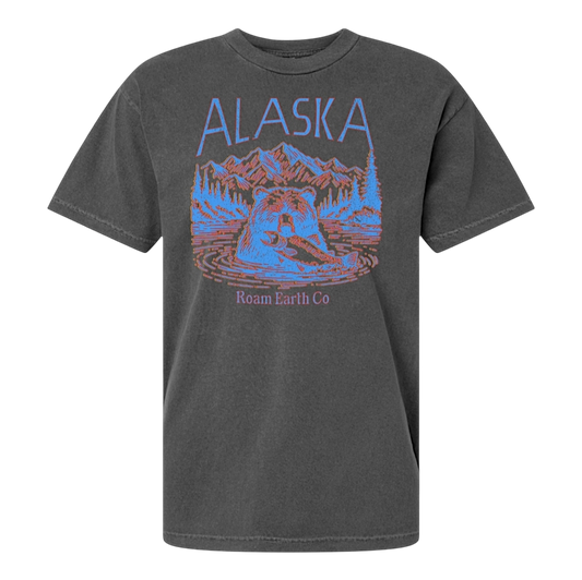 Camiseta negra vintage de Alaska Wilderness