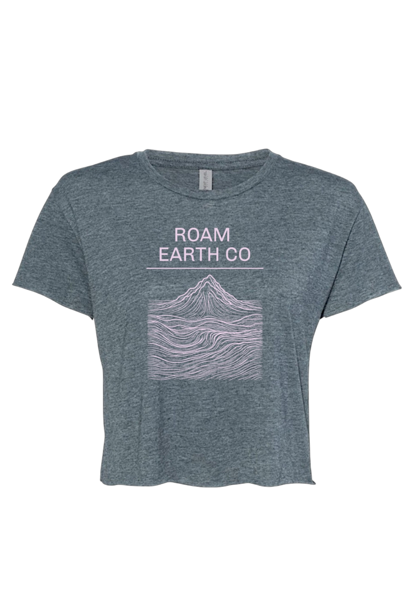 Camiseta corta de mujer con montañas topográficas de Cali