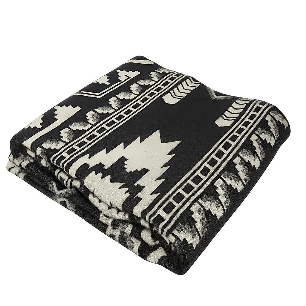 Adventure Alpaca Wool Black Native Blanket - Roam Earth Co.