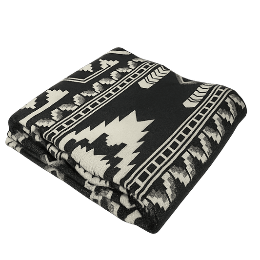 Adventure Alpaca Wool Black Native Blanket - Roam Earth Co.