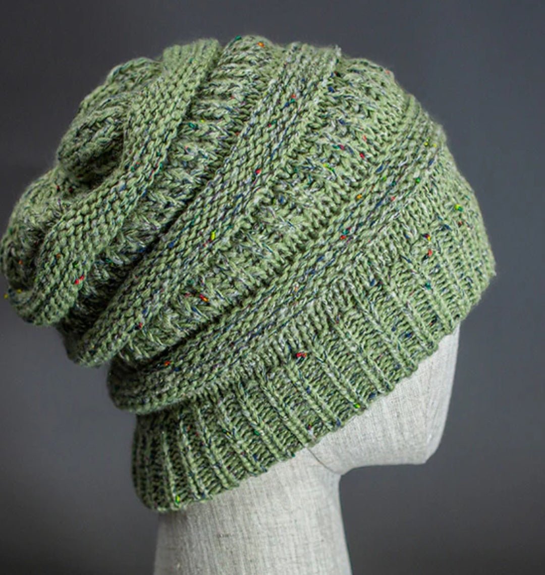 Breckenridge Speckled Wool Sage Green Beanie - Roam Earth Co.