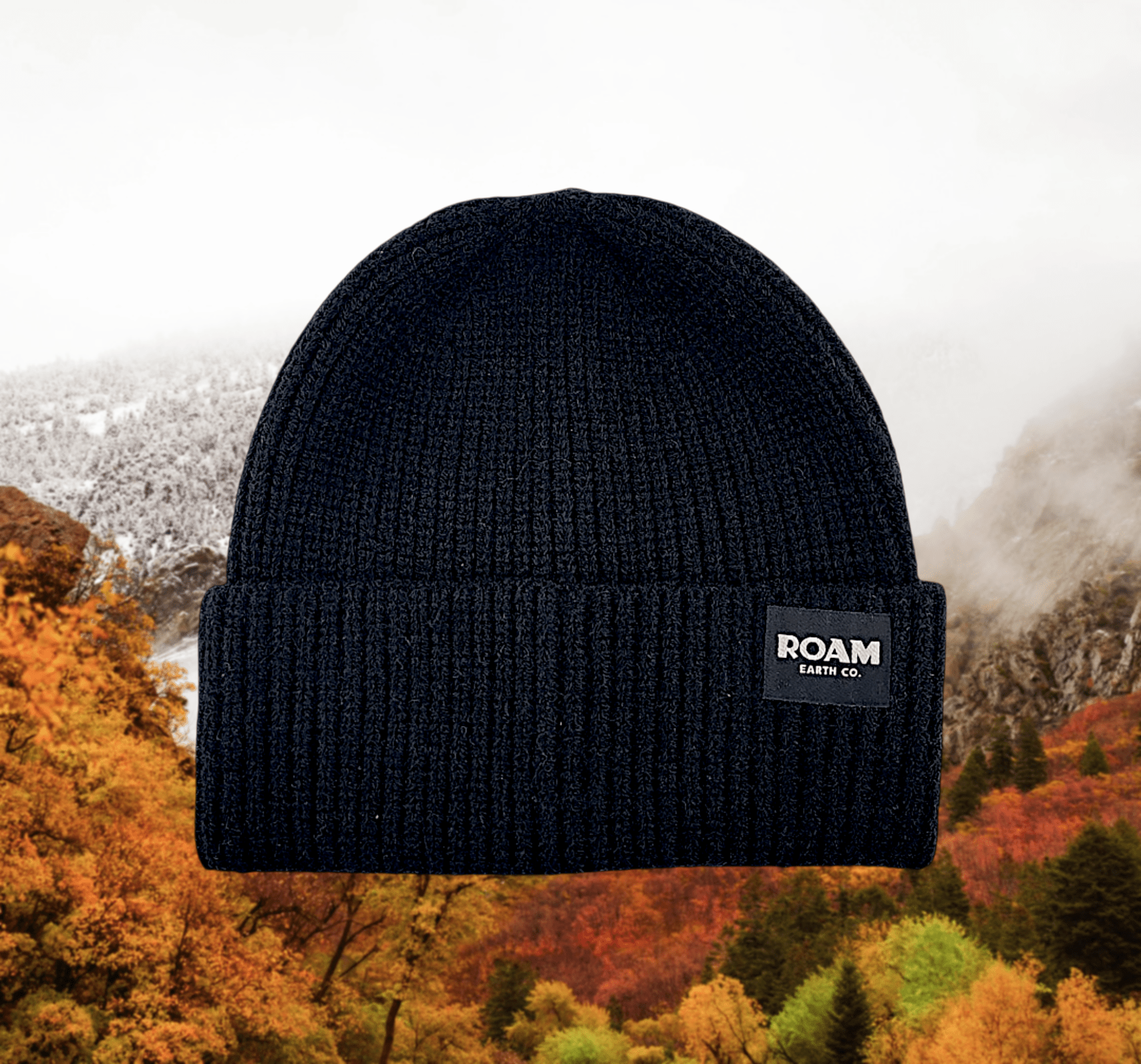 Classic Ribbed Knit Merino Wool Black Beanie - Roam Earth Co.