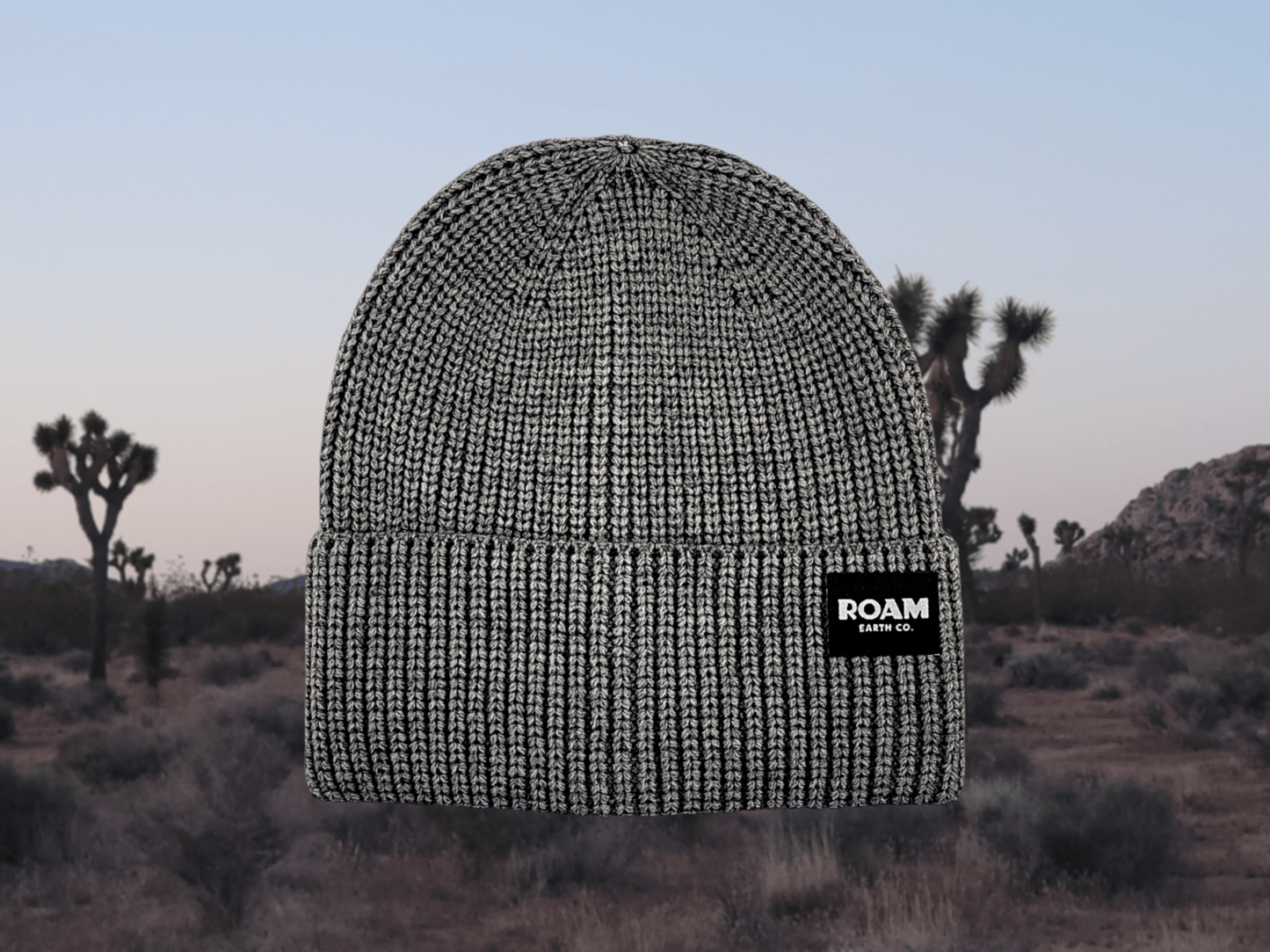 Classic Ribbed Knit Merino Wool Grey Beanie - Roam Earth Co.