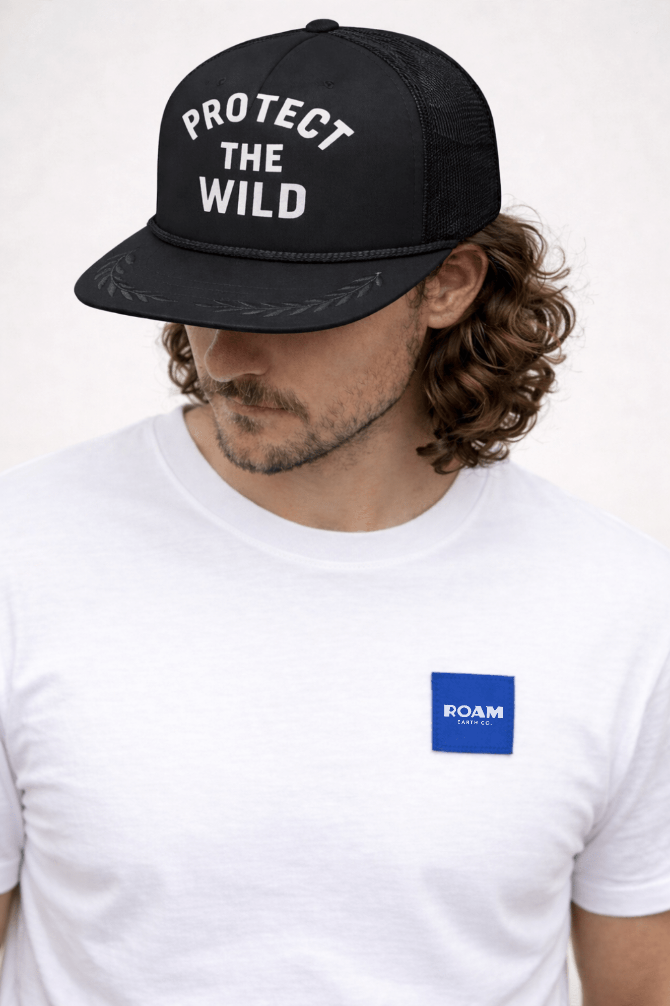 Protect The Wild Black Snapback Trucker Cap - Roam Earth Co.
