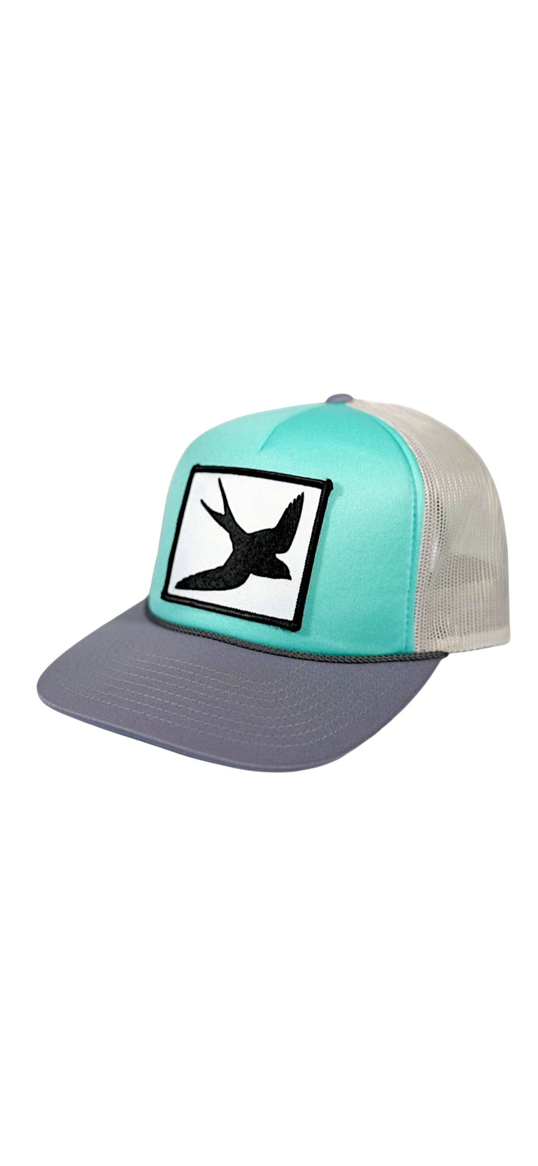 Gorra Trucker Espuma de Mar y Golondrina Gris
