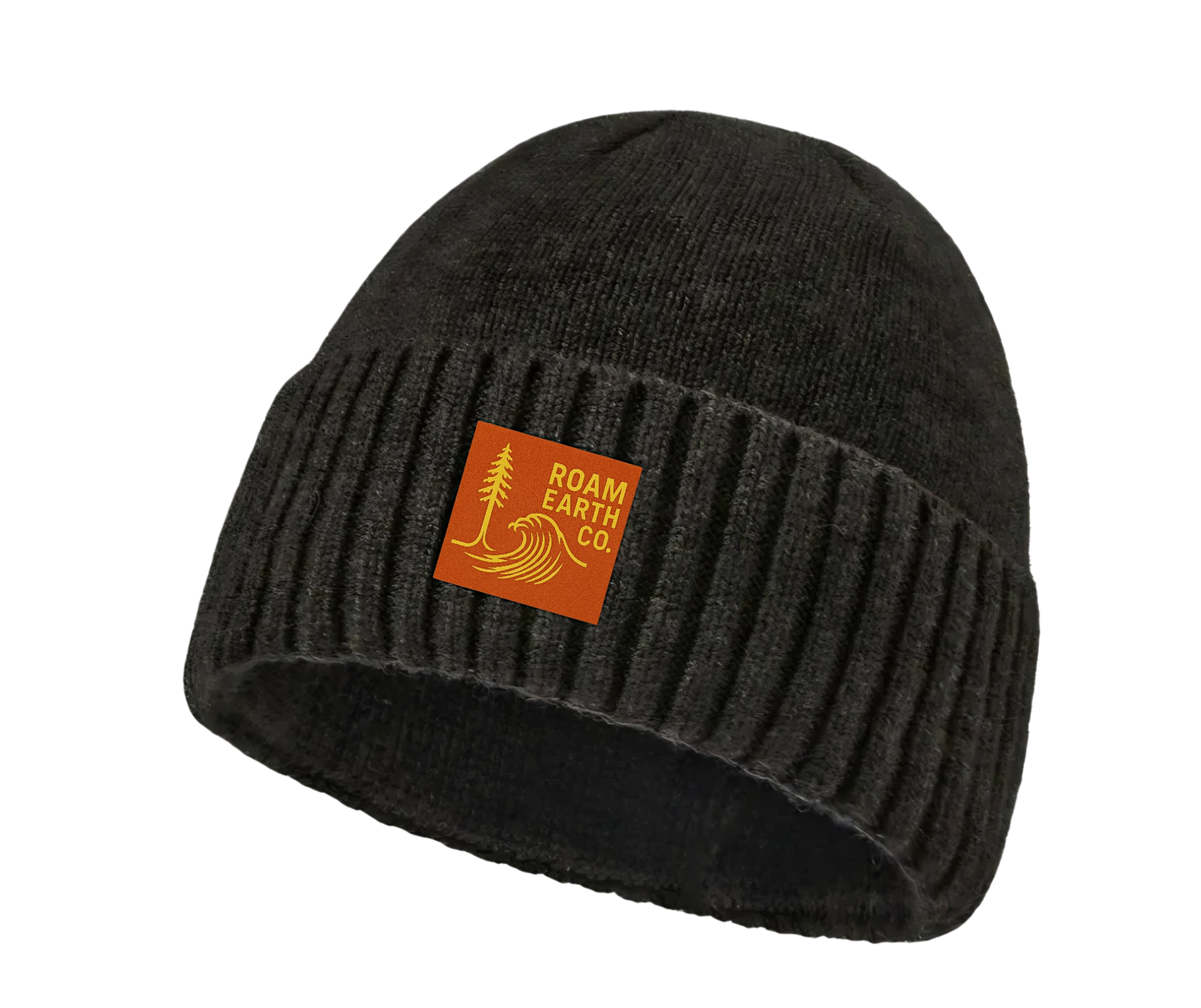 Classic Ribbed Knit Wool Brown Beanie