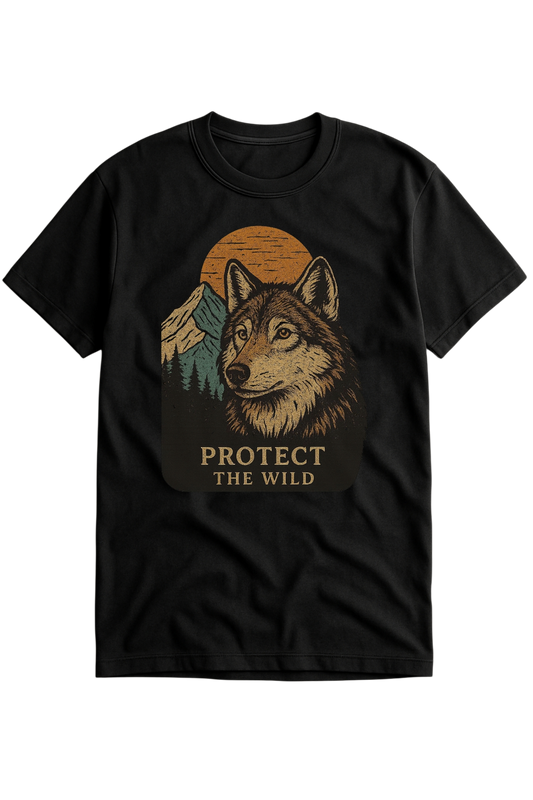 Wyoming Wildlife Advocates Collaboration Protect The Wild Black Unisex Crew Neck T-Shirt
