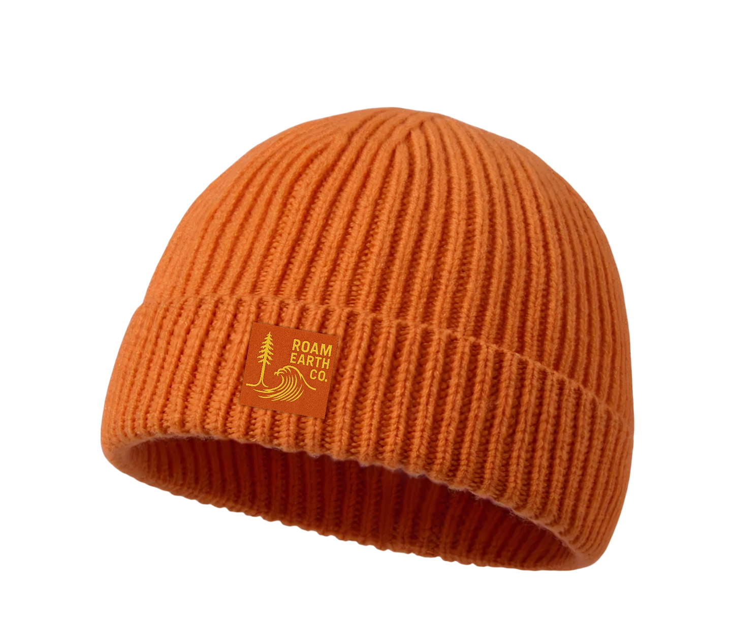 Merino Wool Short Fisherman Orange Beanie