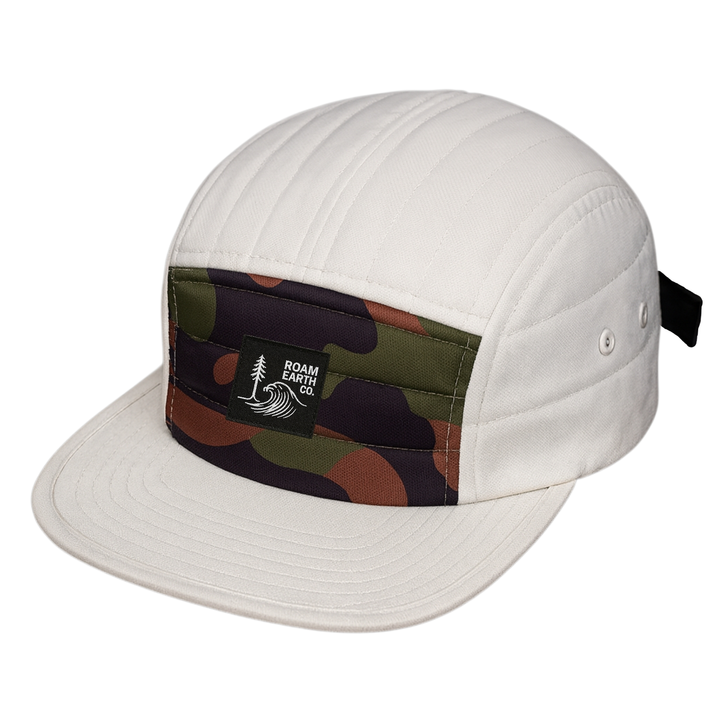 Dawn Patrol 5 panel Camo and White Quilted Cap