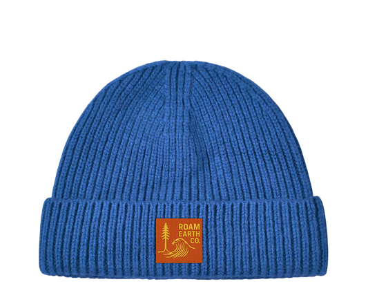 Merino Wool Short Fisherman Royal Blue Beanie