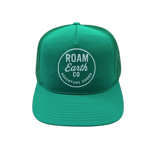 Roam Adventure Goods Green Snapback Trucker Cap - Roam Earth Co.