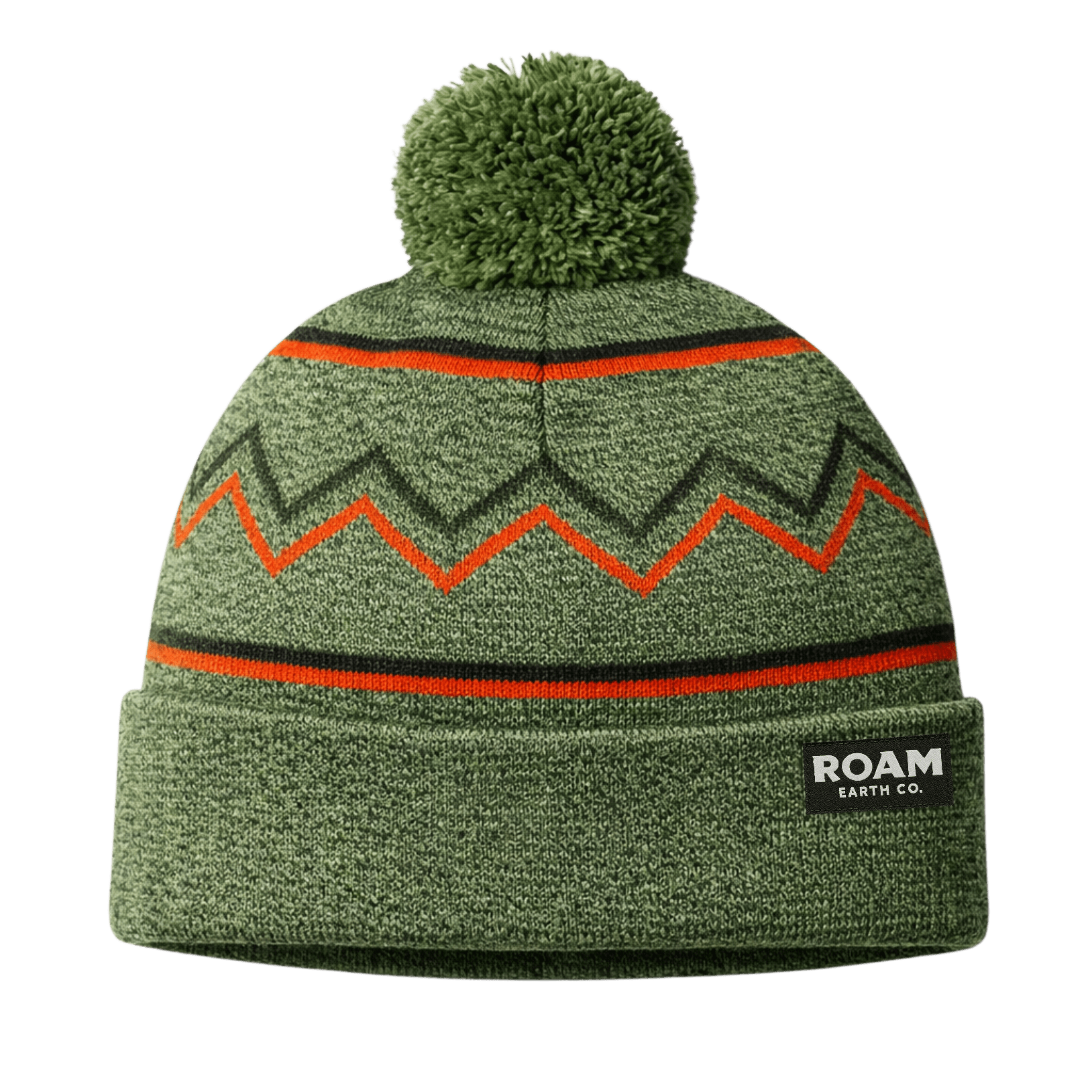 Roam Peak Pom Olive Beanie - Roam Earth Co.