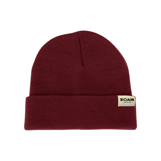 Roam Wool Blend Burgundy Beanie - Roam Earth Co.