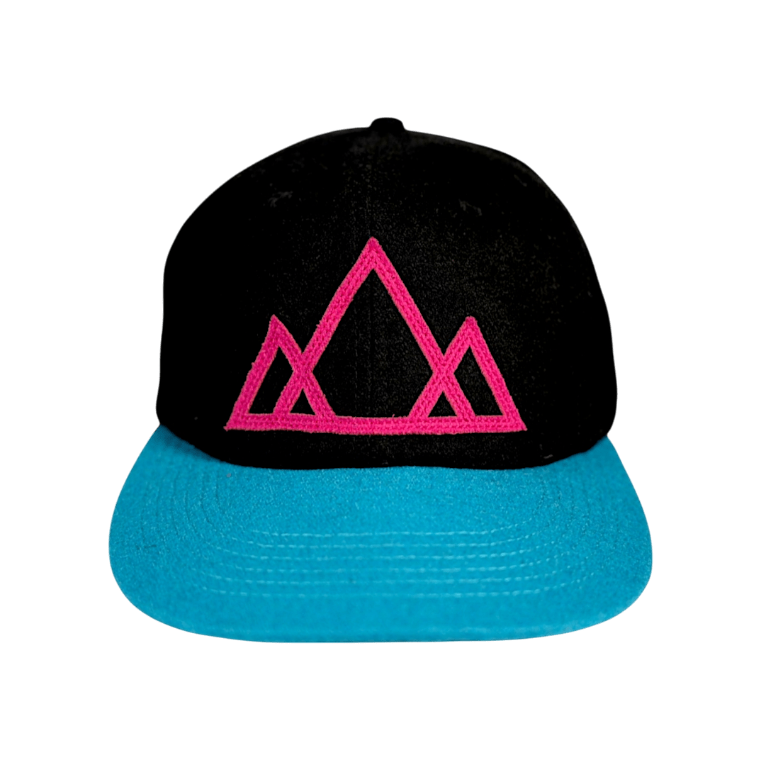 Vintage Wool Teal and Fuchsia Mountain Cap - Roam Earth Co.