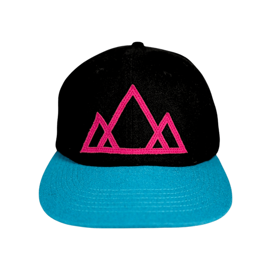 Vintage Wool Teal and Fuchsia Mountain Cap - Roam Earth Co.