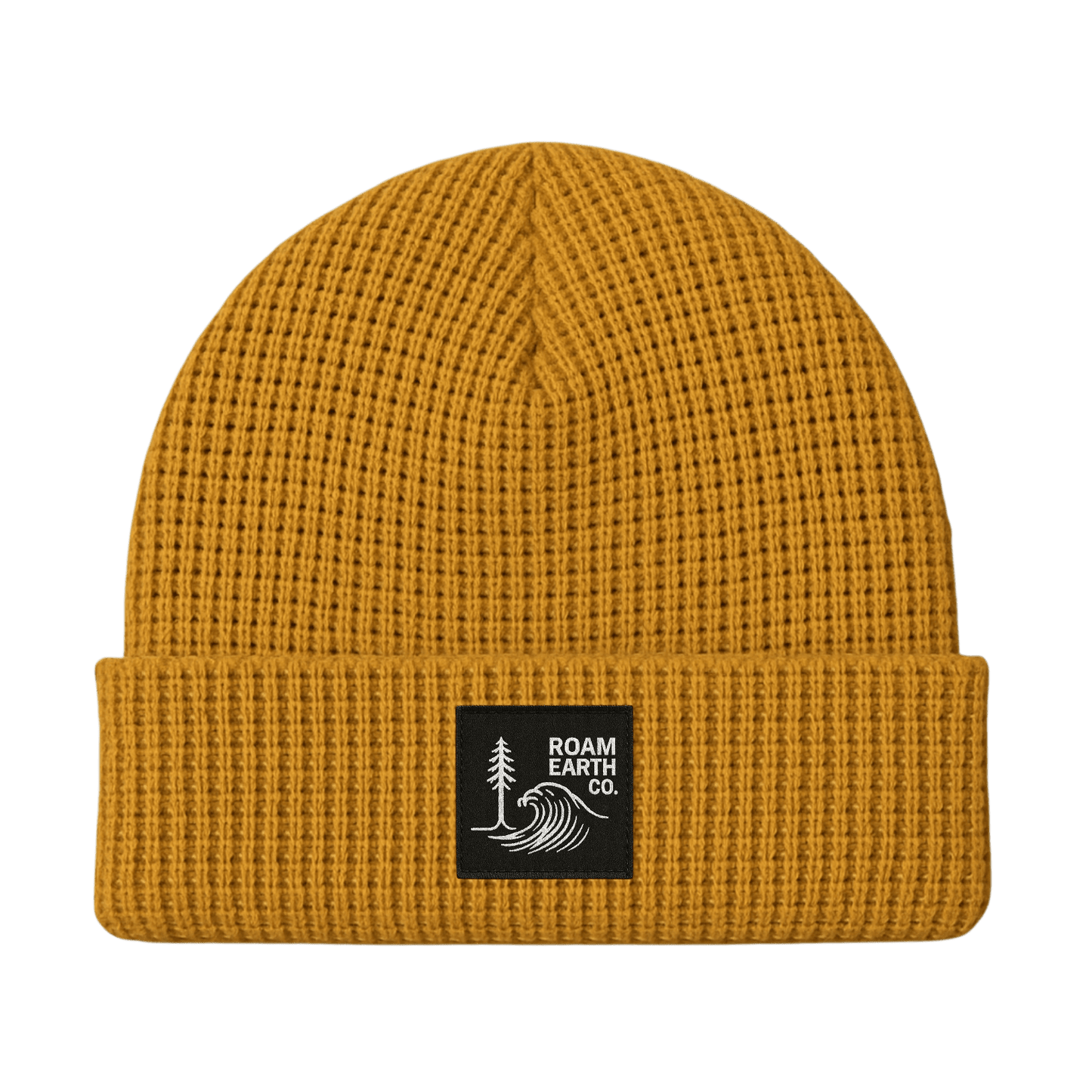 Waffle Knit Wool Wheat Yellow Beanie - Roam Earth Co.