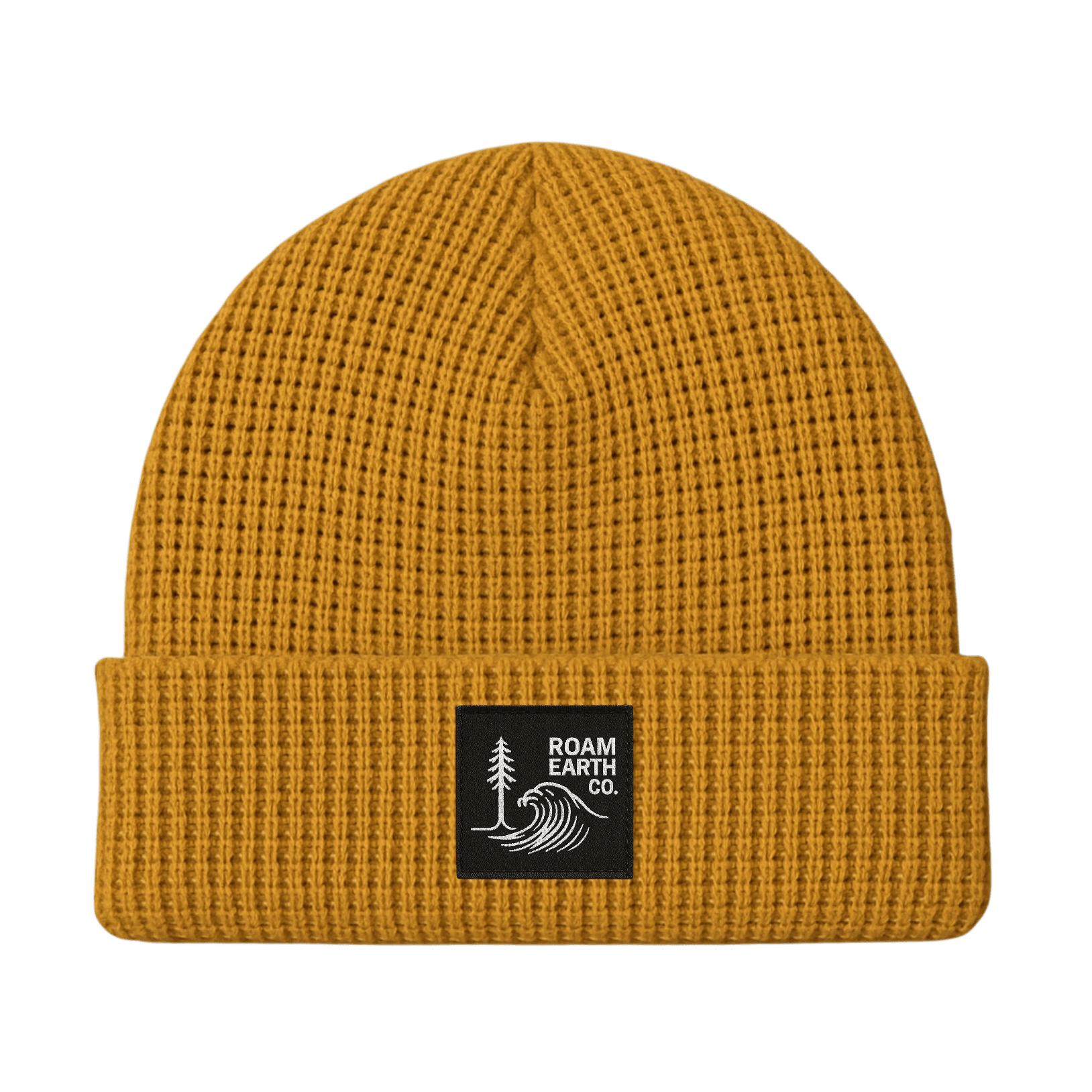 Waffle Knit Wool Wheat Yellow Beanie - Roam Earth Co.